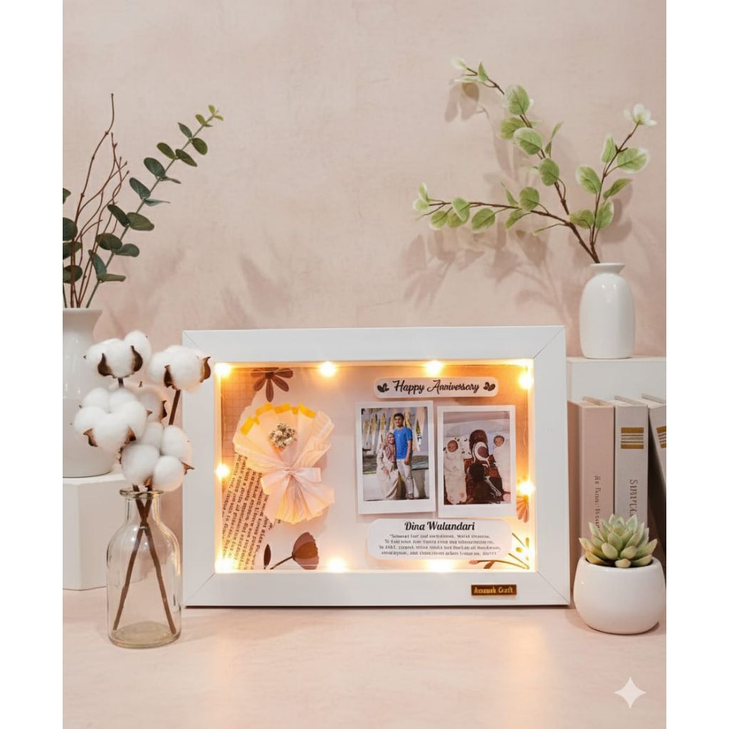 JAM DINDING CUSTOM / BINGKAI 3D / KADO WEDDING