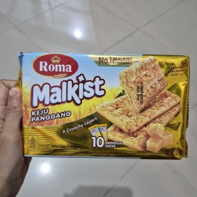 Roma Malkist Crackers Biscuit Rasa Keju Panggang 110gr / 220gr Box