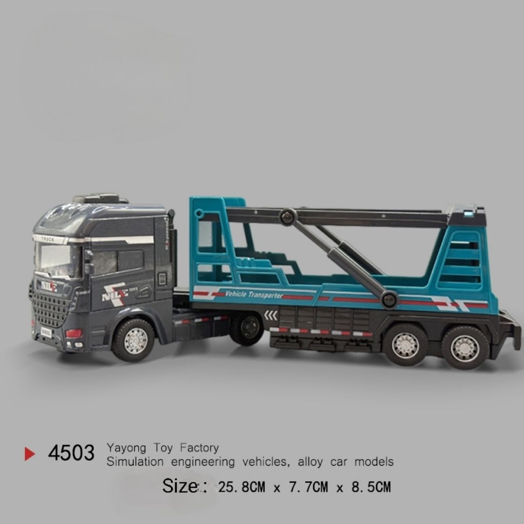 Mainan anak truck kontainer dan truck pengangkut mobil