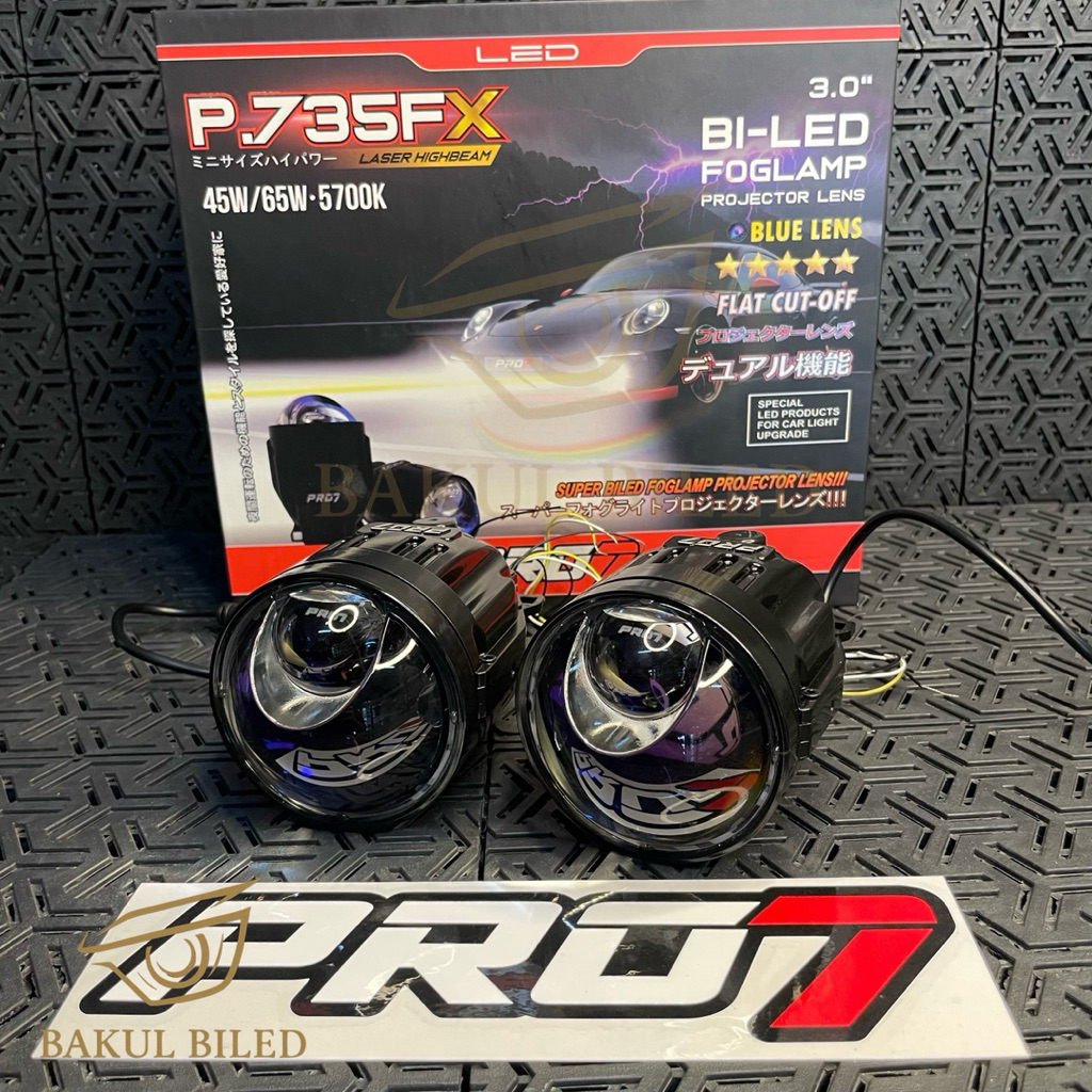 FOGLAMP PRO7 P.735FX | BILED Foglamp Projector Lens 3" Inch  | Blue Lens | Foglamp Biled PRO7