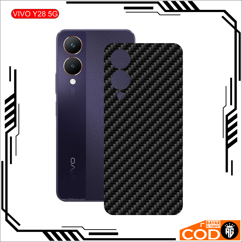 PROMO Graskin Carbon VIVO Y28 5G Terbaru Anti Jamur Pelindung Belakangan HP