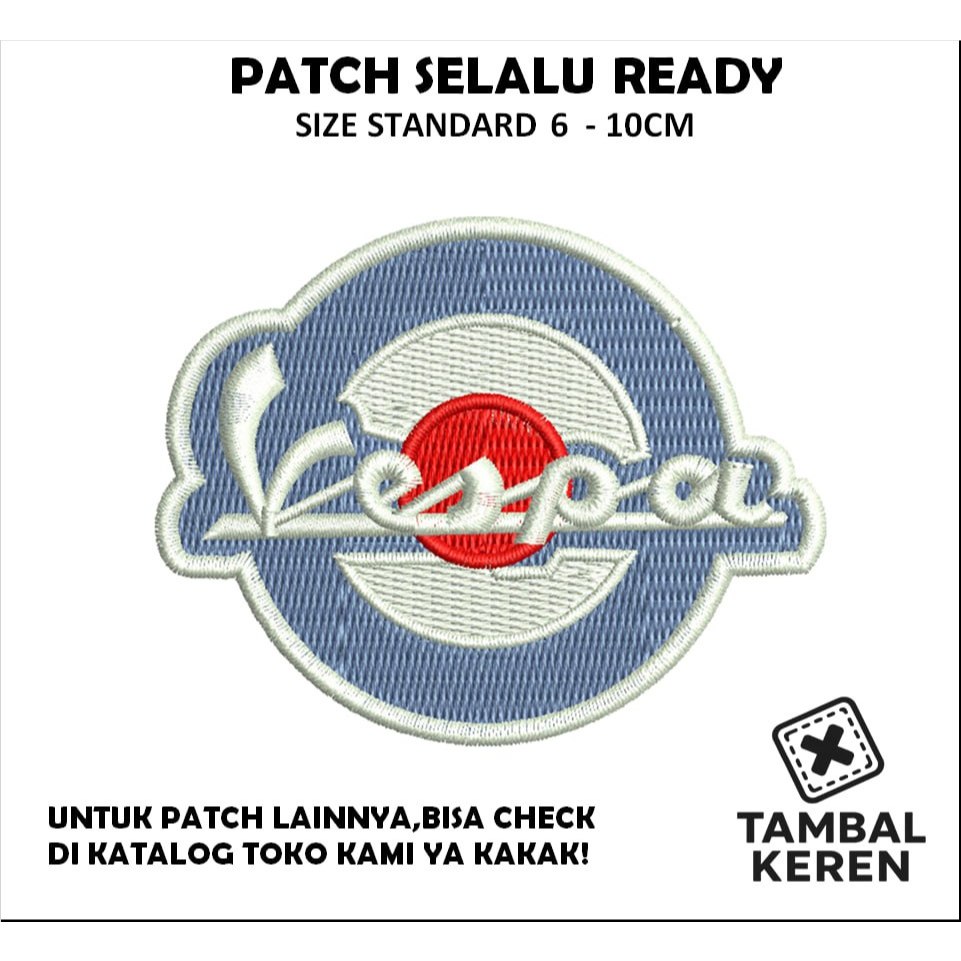 PATCH BORDIR LOGO VESPA KEREN ABIS  - TAMBAL KEREN