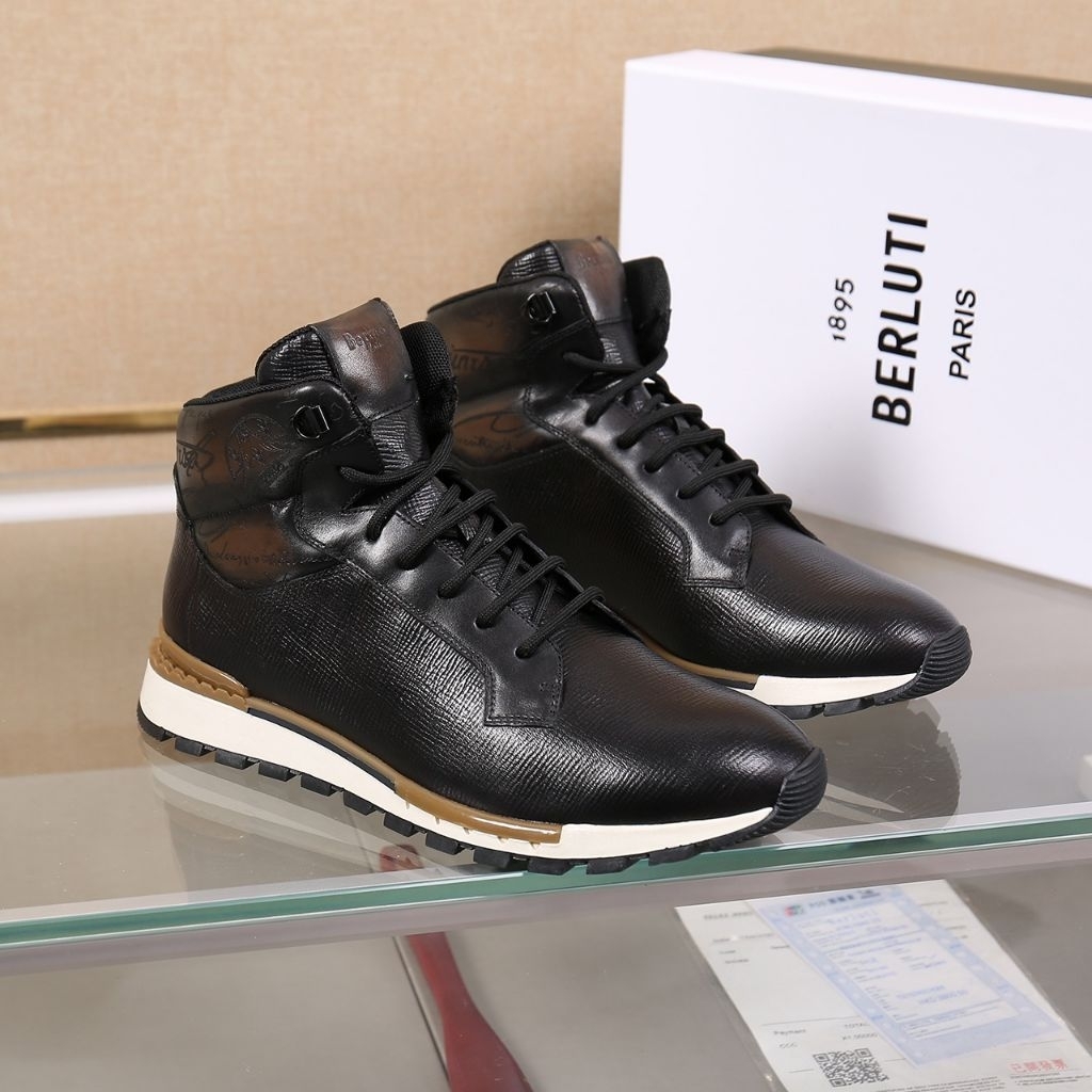 sepatu  pria mirror sneaker boots cowok men shoes  top berluti