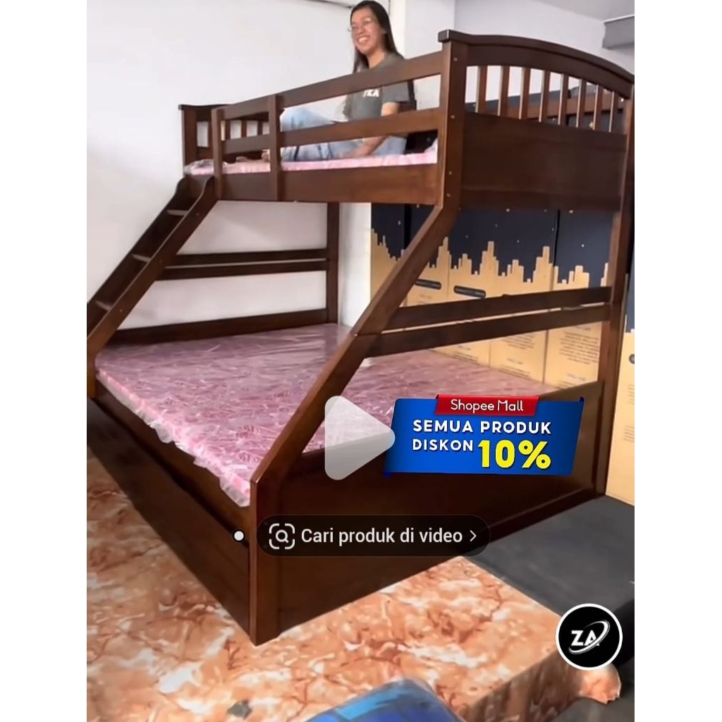 RANJANG TINGKAT RANJANG ANAK BAWAH LACI KAYU JATI