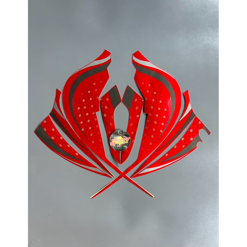 STRIPING STIKER SCOOPY PRESTIGE 2023 MERAH DOFF ORIGINAL LOST PACK