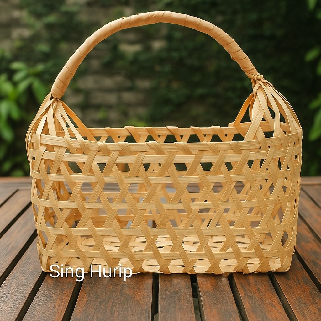 KERANJANG TOPLES TABUNG MUAT 3 TOPLES 500ml - 800ml PARSEL BAMBU HAMPERS BAMBU - TAS BUAH - TAS TOPL