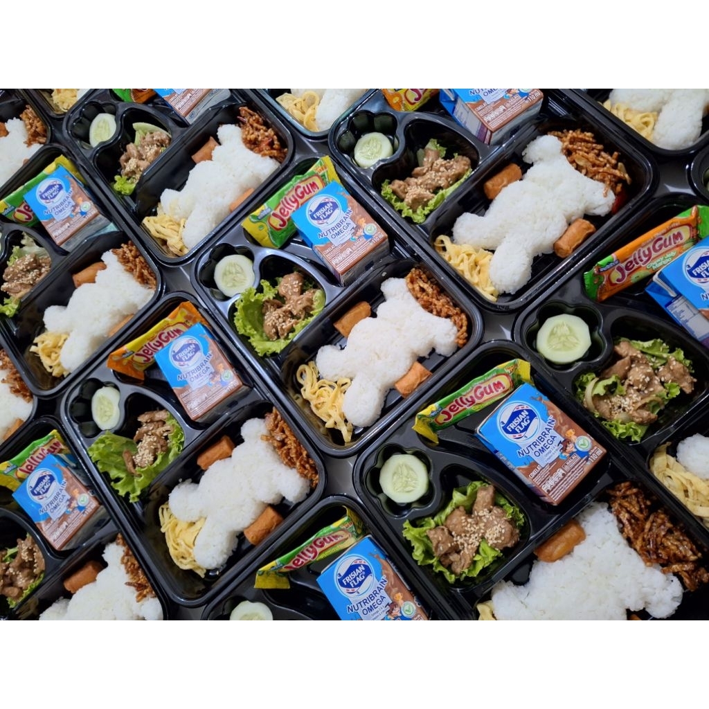 Nasi Bento Kids Ulang Tahun Anak Free Sticker Request Lauk Isi Goodie Bag Bingkisan Ulang Tahun Souv