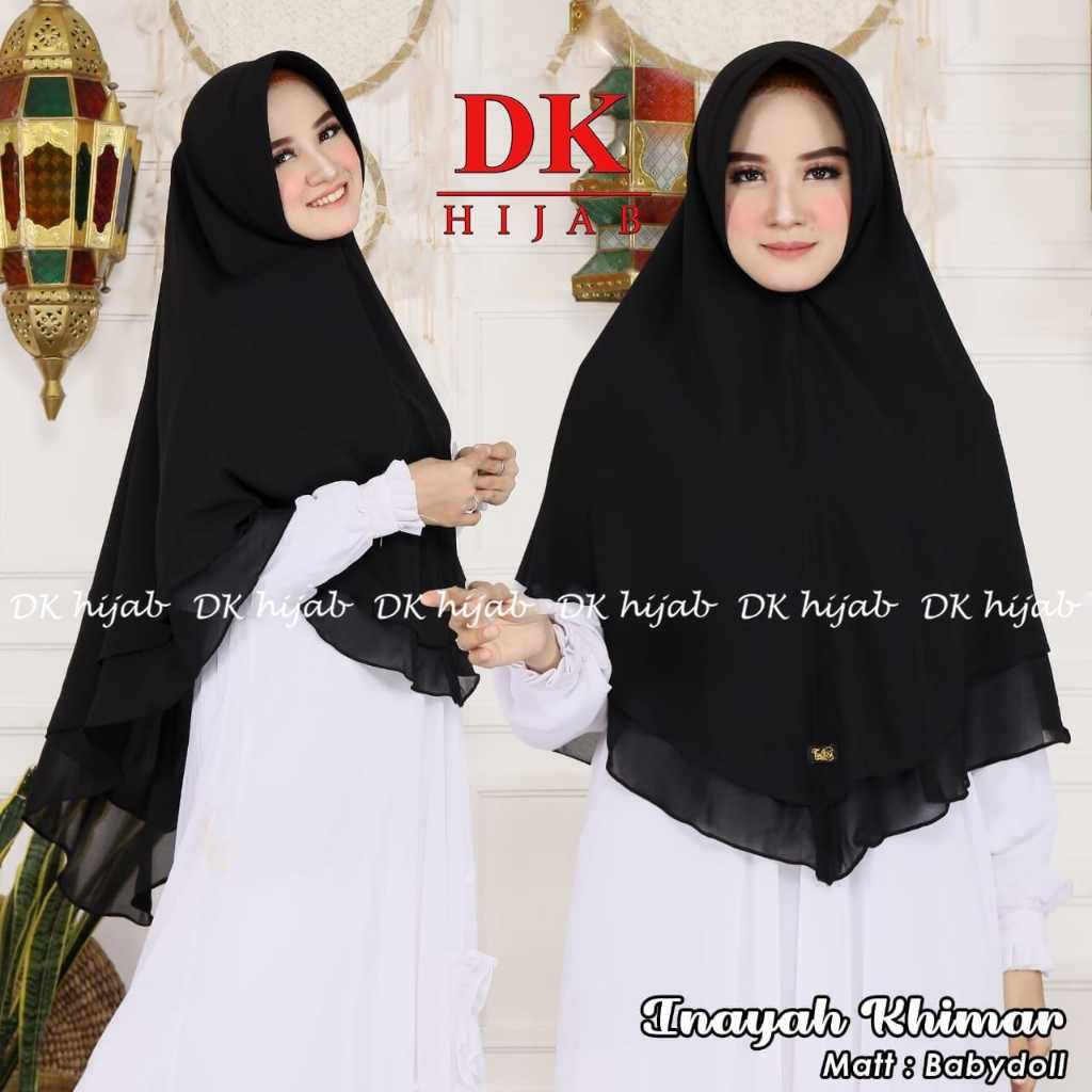 Jilbab Bergo 2 Layer Jumbo Ceruty babydoll Polos Premium