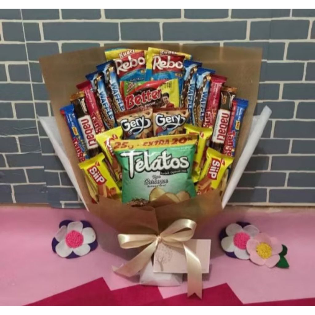 BOUQUET SNACK / BUCKET SNACK / BUCKET WISUDA SEMPRO ULANG TAHUN / BUCKET BUNGA