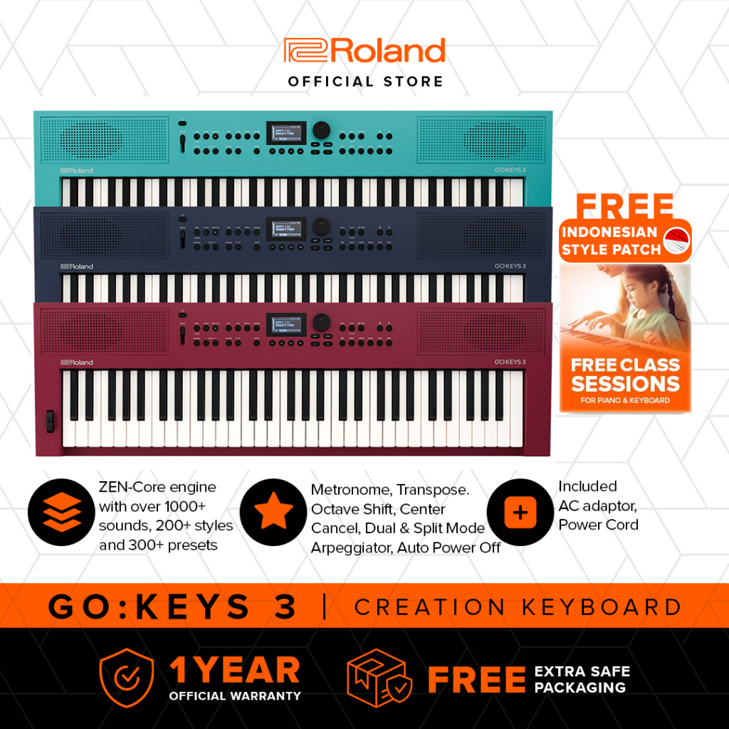 Roland GO:KEYS 3 Music Creation Keyboard Portable Organ