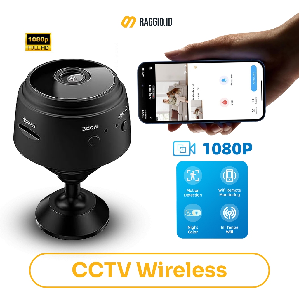 Kamera CCTV Mini Wireless – Portable & Nirkabel | HD Wifi Jarak Jauh