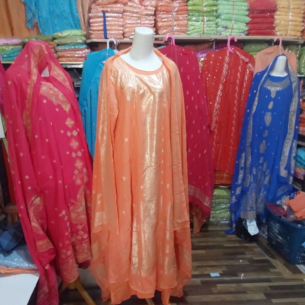 GAMIS SARI INDIA LENGKAP DENGAN DUPATA JUMBO