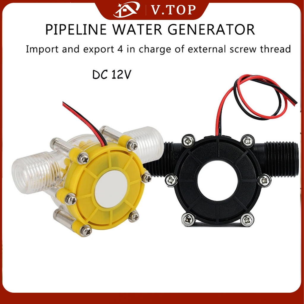 12V Pembangkit Listrik Tenaga Air Mikro Stabilivolt 10W Daya Konversi Hidrolik Hitam/Kuning 12V Gene