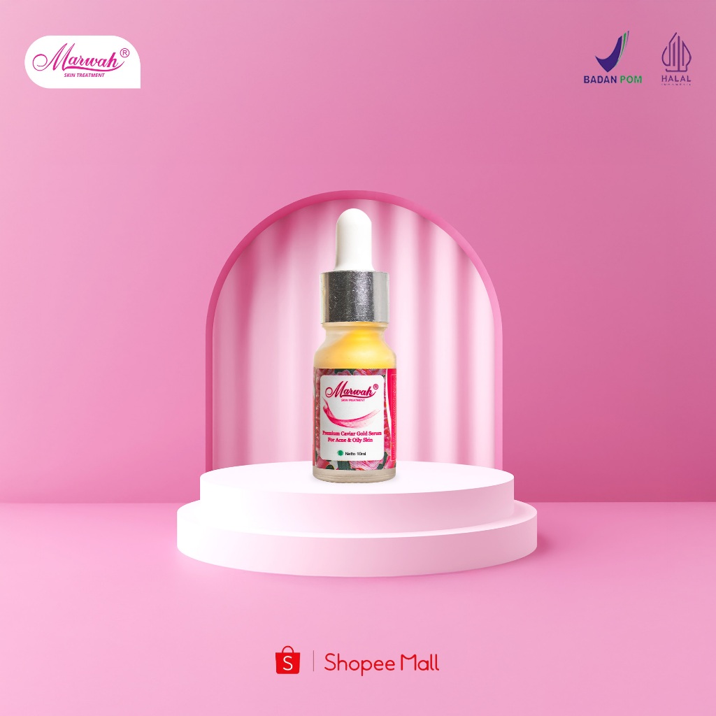 Marwah Skincare Serum Caviar Gold Premium Anti Aging Whitening Untuk Kulit Normal Dan Kering