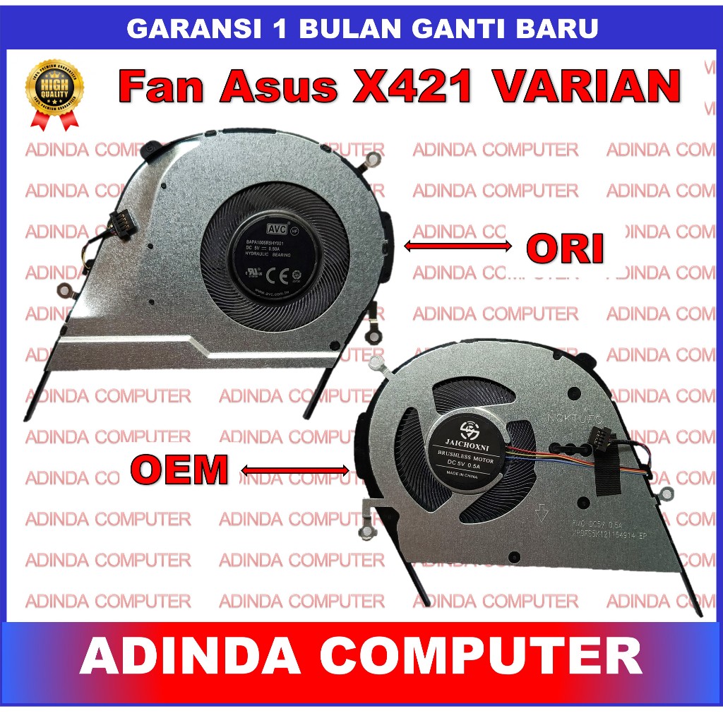 Fan Asus Vivobook X421 A413 M413 M433L M4600I S14 S432 S433 S435 ‎S435EA UM433L V4050E V4050L X413 X