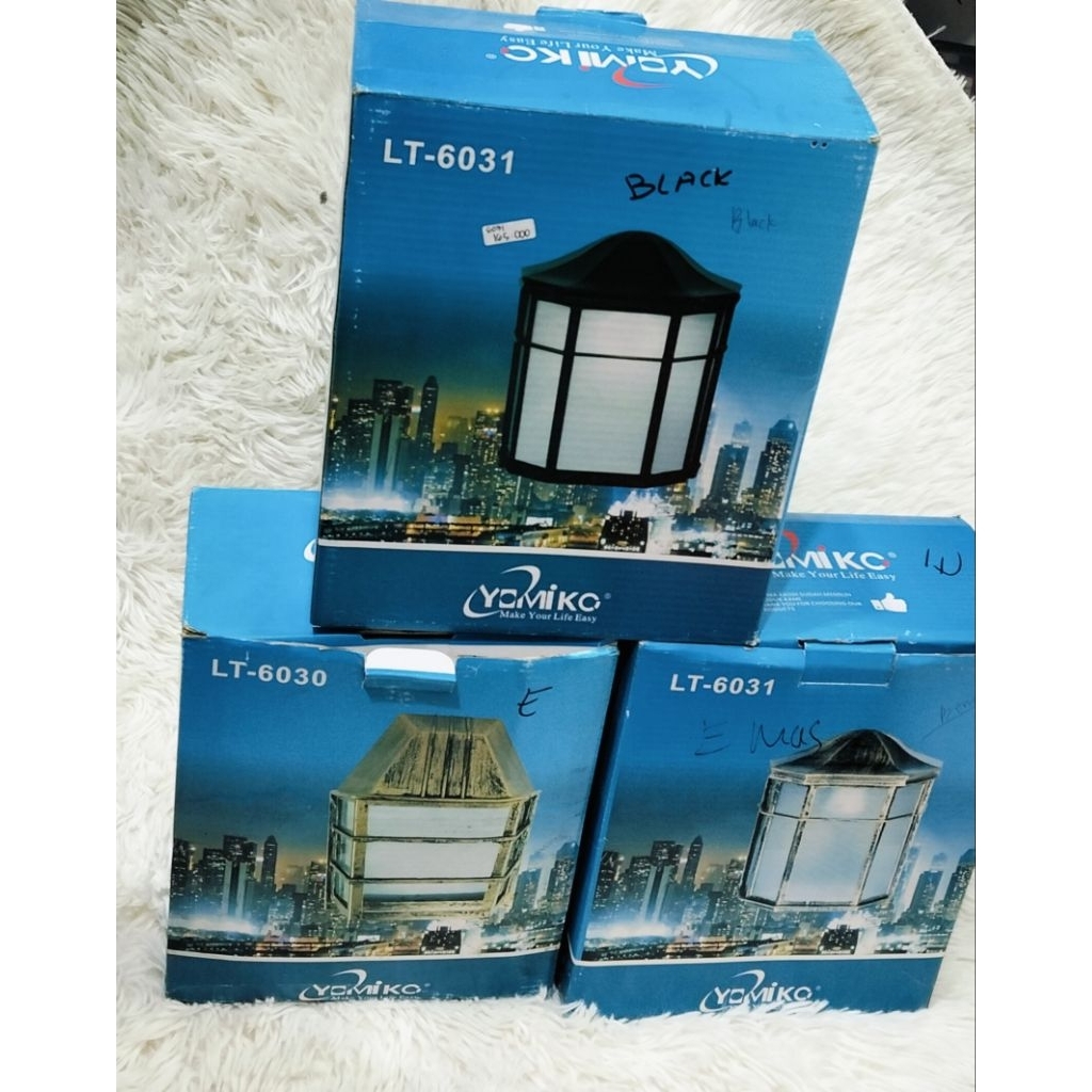 Lampu pilar/dinding minimalis classic yomiko 6031/6030 gold and black