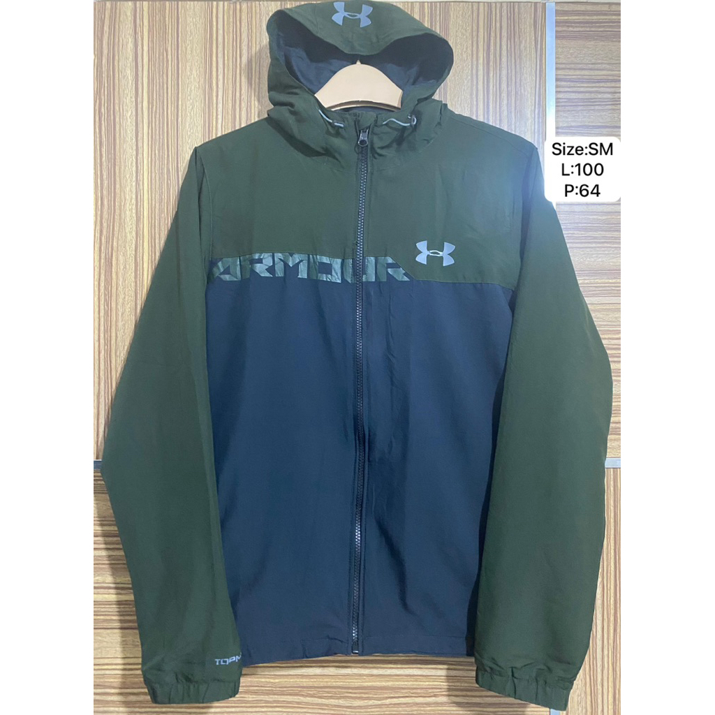 Jacket Hoodie Zipper Under Armour Army