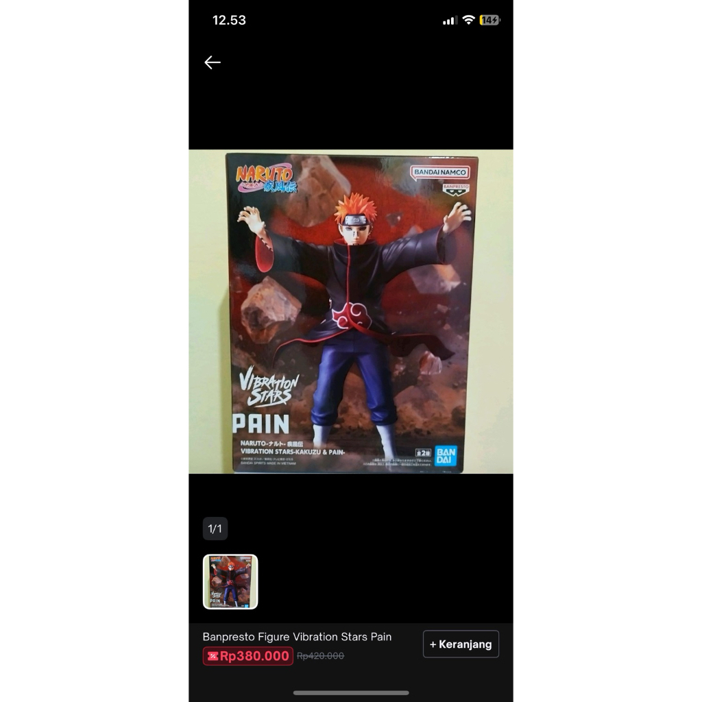 vibration  stars pain naruto bandai