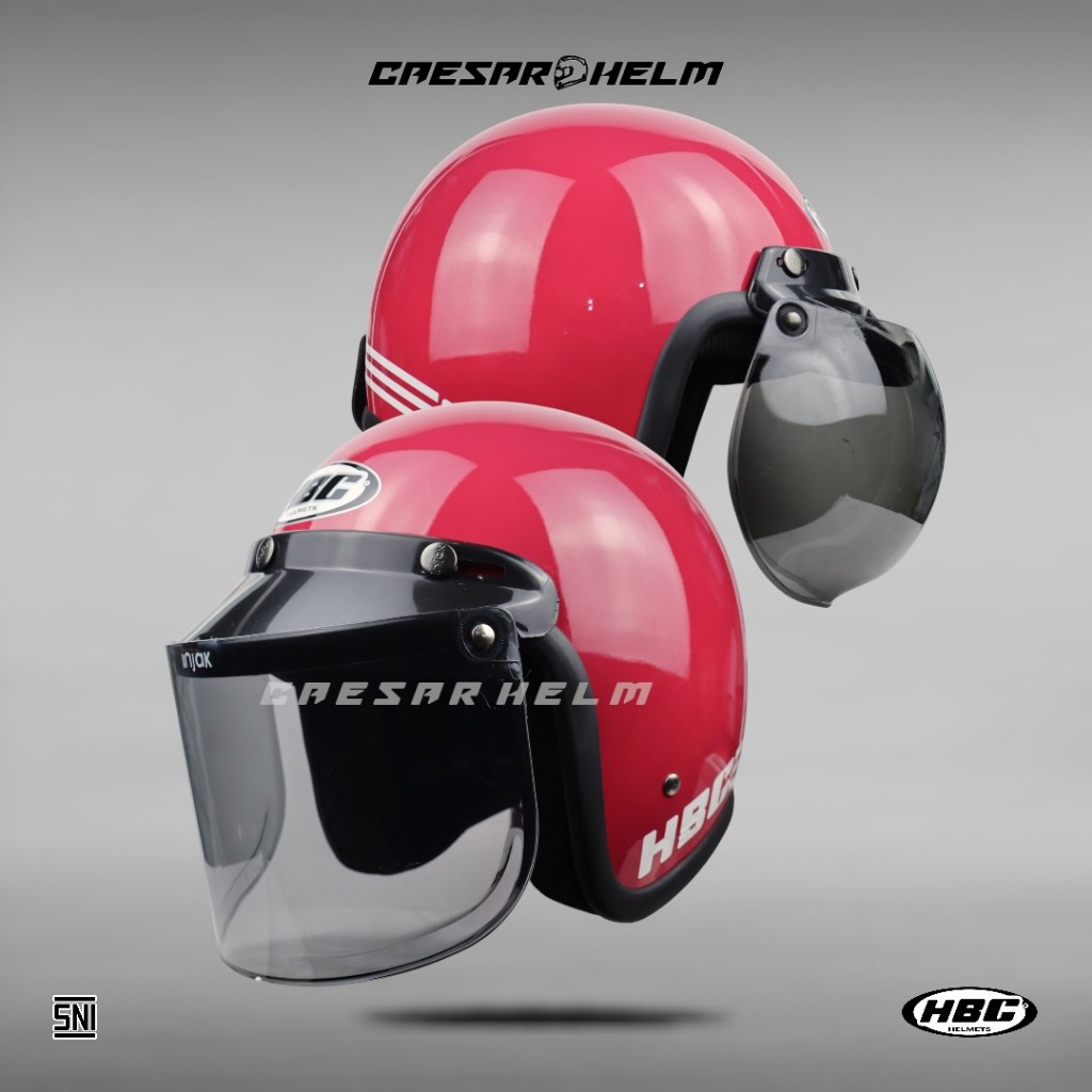 HBC Classic Solid -  Pink Magenta - Helm Retro - Helm Bogo