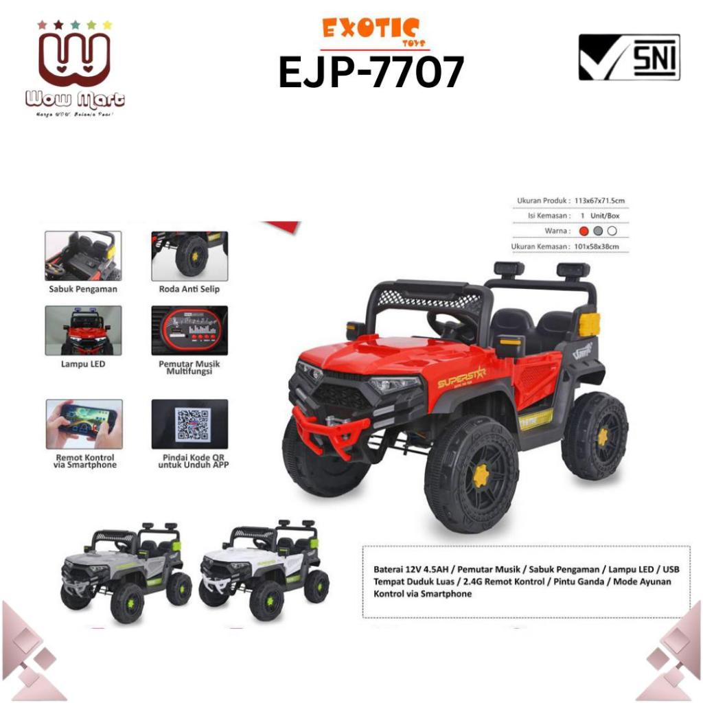 EJP 7707 EJP 7707+ Exotic Kids Rechargeable Car With Rocking Function // Mainan Mobil Aki Anak Model