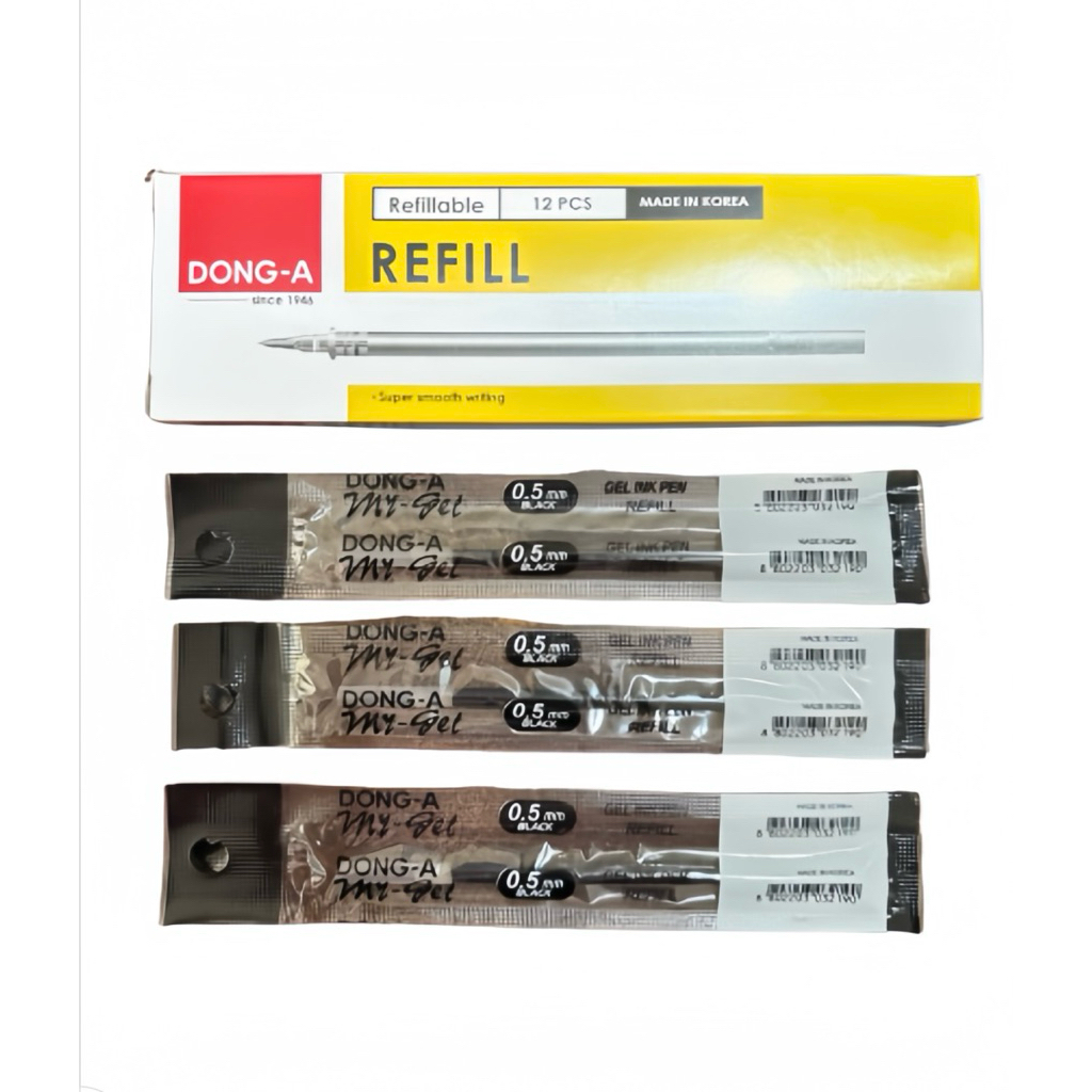 Refill Pulpen My Gel Dong-A (Hitam, Merah dan Biru)