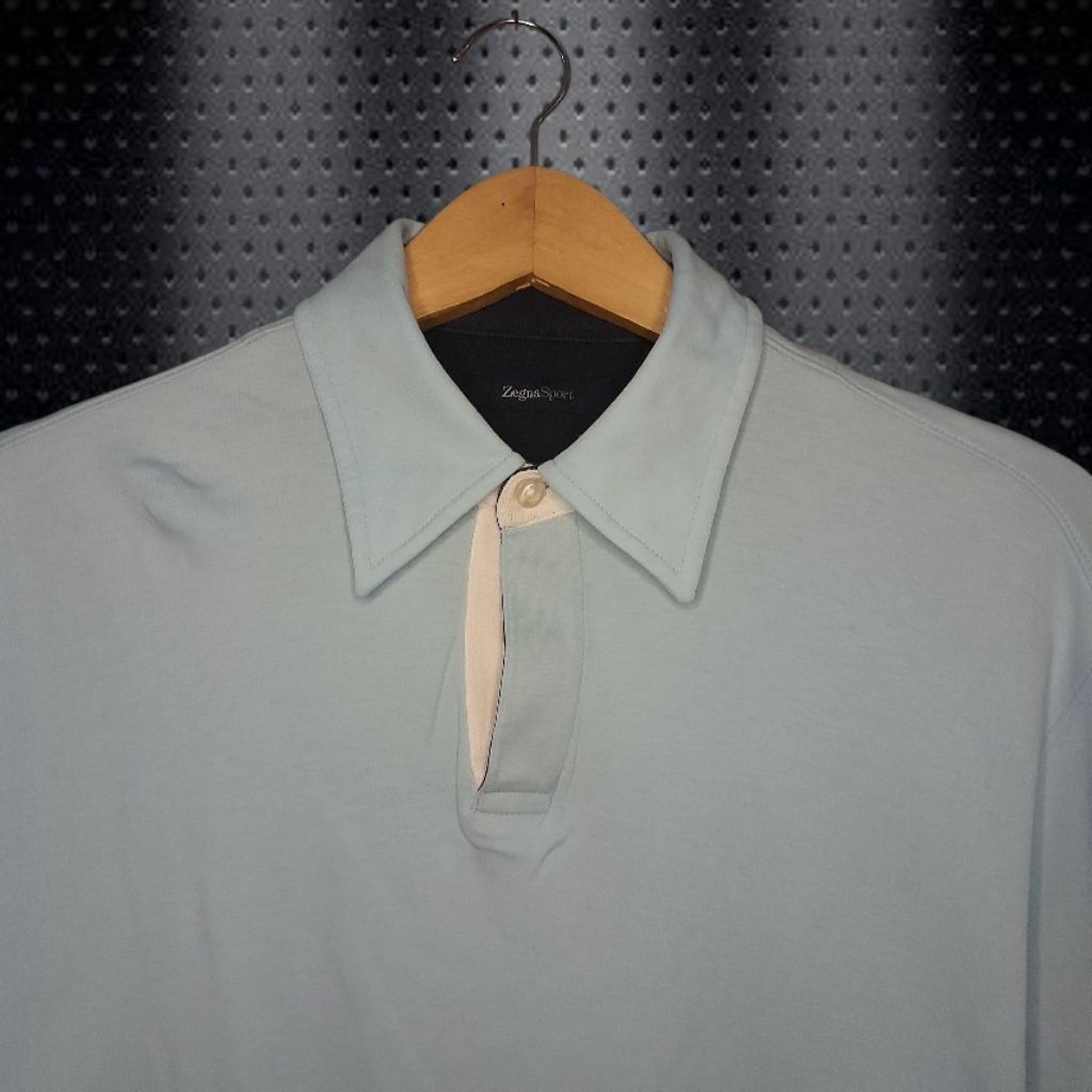 ZEGNA SPORT Kaos Kerah Pria ,Atasan Pria Berkerah