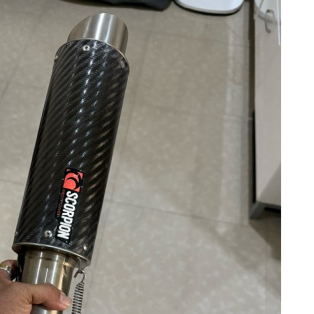 knalpot yamaha r6 scorpion pipa 3/4