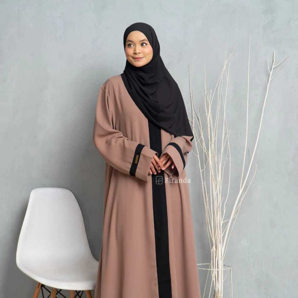 Gamis Abaya Kombinasi Arab turkey Dress Wanita Muslimah Simple Elegan 2026