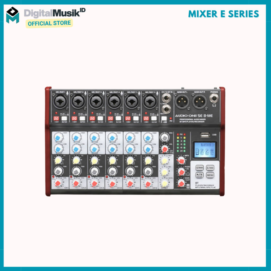 AUDIO ONE Mixer Audio E-Series 6 Channel & 8 Channel Audio One Garansi Resmi | DIGITAL MUSIK
