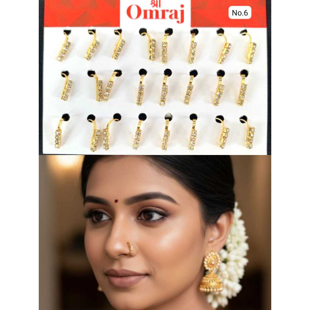 Nath jepit / nath hidung / anting hidung / aksesoris india / perhiasan india