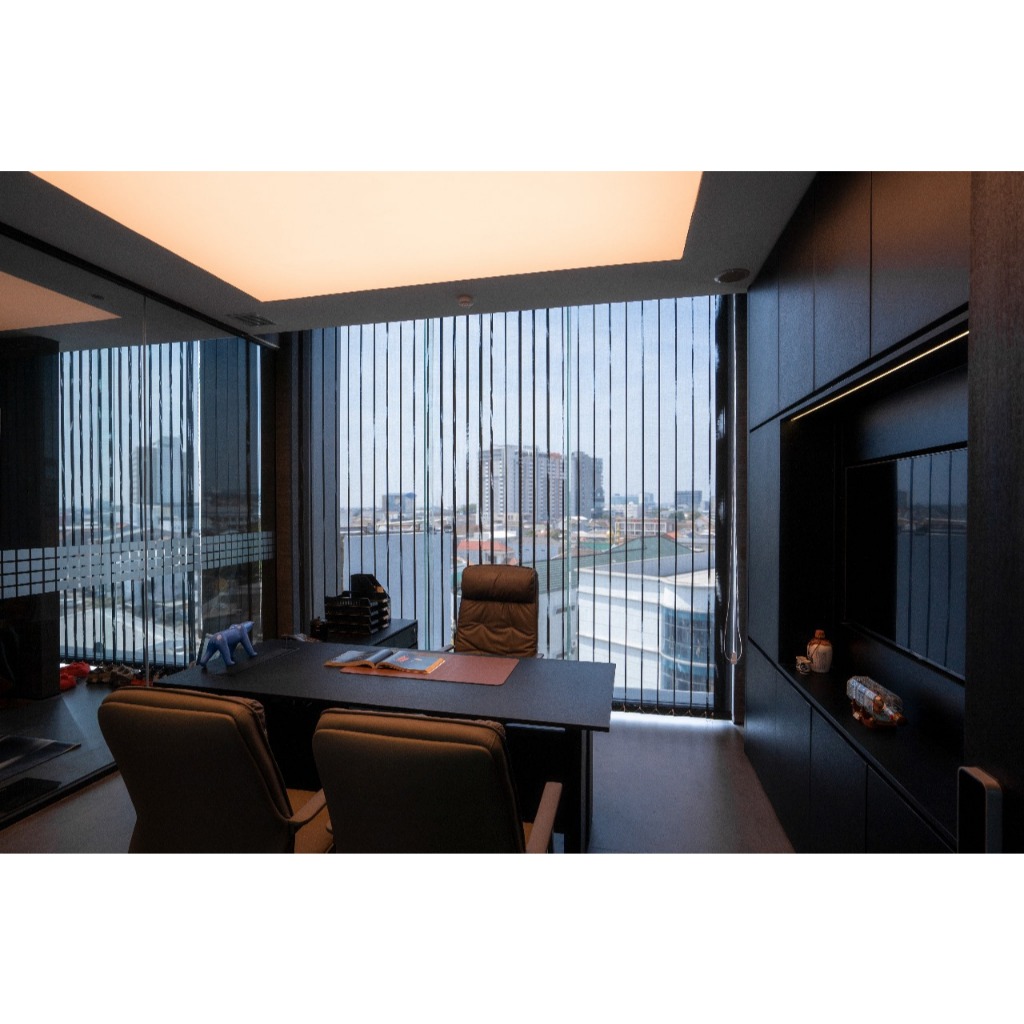 Onna Blue - Vertical Blind system chain solar screen - Tirai Kantor & Rumah Modern