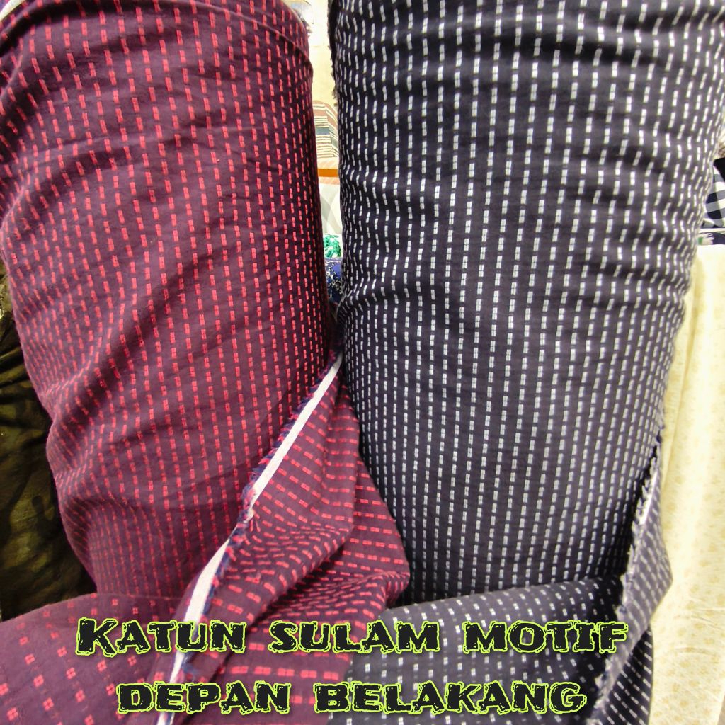 Kain/Kain Bahan Katun Motif Sulam [harga ½ meter]