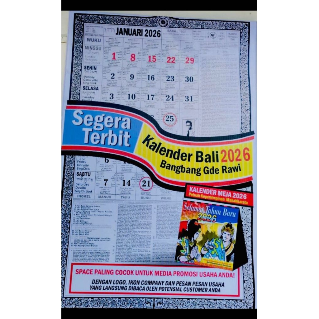 Kalender Bali 2026 - Bambang Gede Rawi