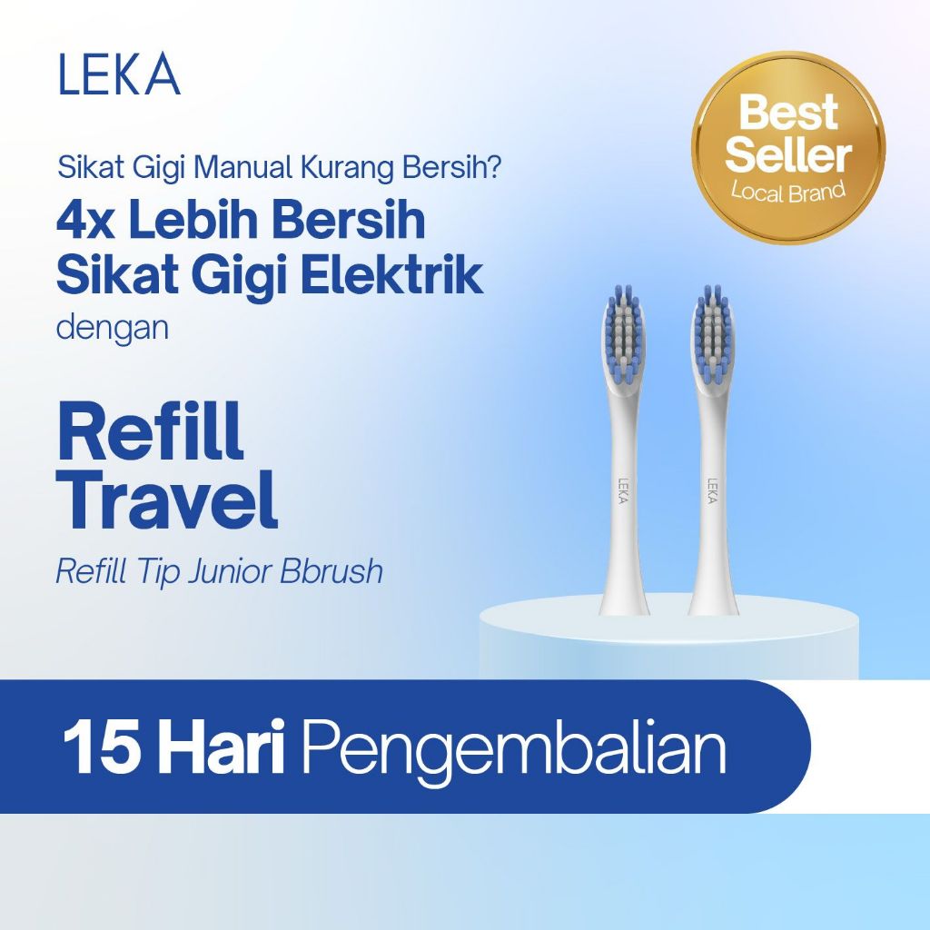 LEKA - OC542 Kids Junior Bbrush - Replacement Brush - Isi Ulang Sikat Gigi Elektrik