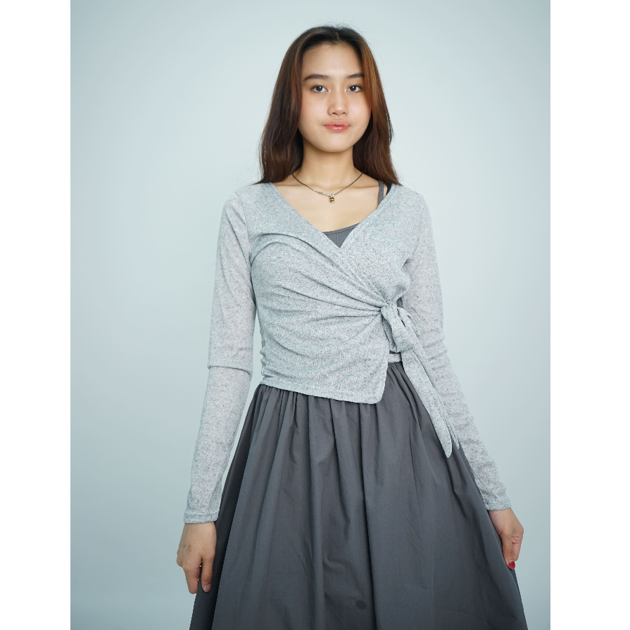 Set Dress Knit Cardigan Poplin