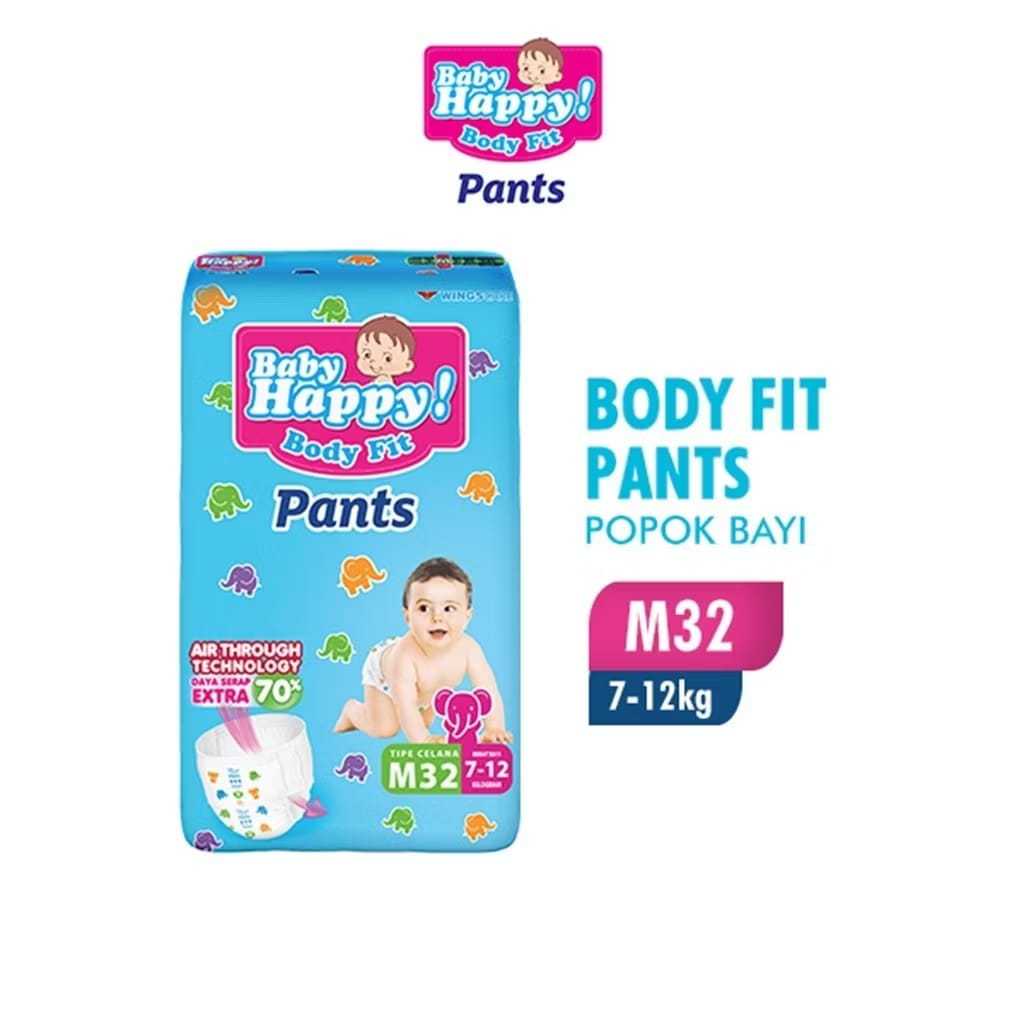 Baby Happy Pants M32 Popok Bayi Celana Baby Happy Fit Pants M32