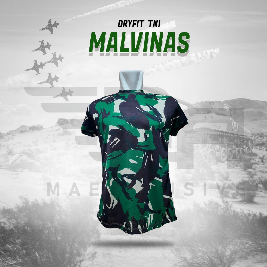 BAJU KAOS TNI LORENG DRY FIT MALVINAS KAOS LORENG TNI TANGAN PENDEK DRYFIT JERSEY PREMIUM