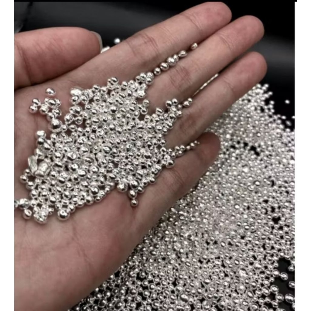 perak mentah granul murni asli 99,9%