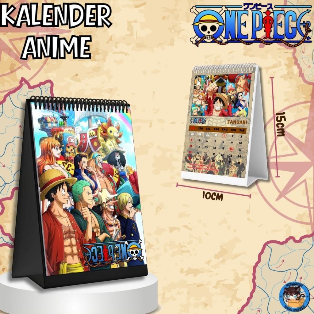CALENDAR ANIME 2026/ KALENDER ONE PIECE/ KALENDER ANIME ONE PIECE [ BISA COSTUM ]
