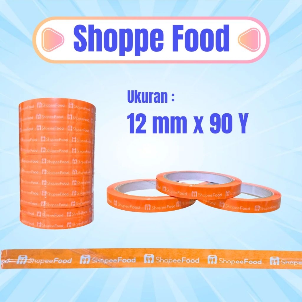 Selotip Lakban Isolasi ShopeeFood 12 mm x 90 yard