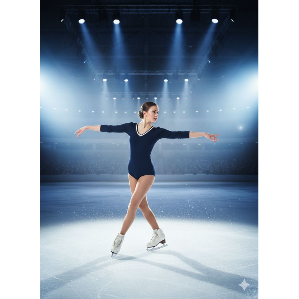 Baju Leotard, long Sleeve, baju balet, Gymnastic costum,baju ice skating, kostum perform