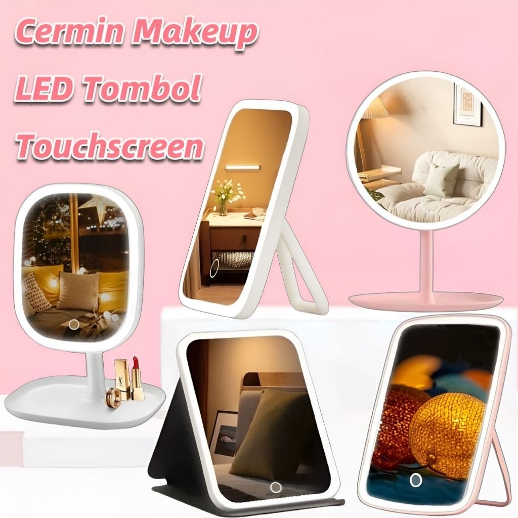 Cermin LED/Cermin Lampu LED /cermin makeup Meja Denga Lampu LED• Gilimany •