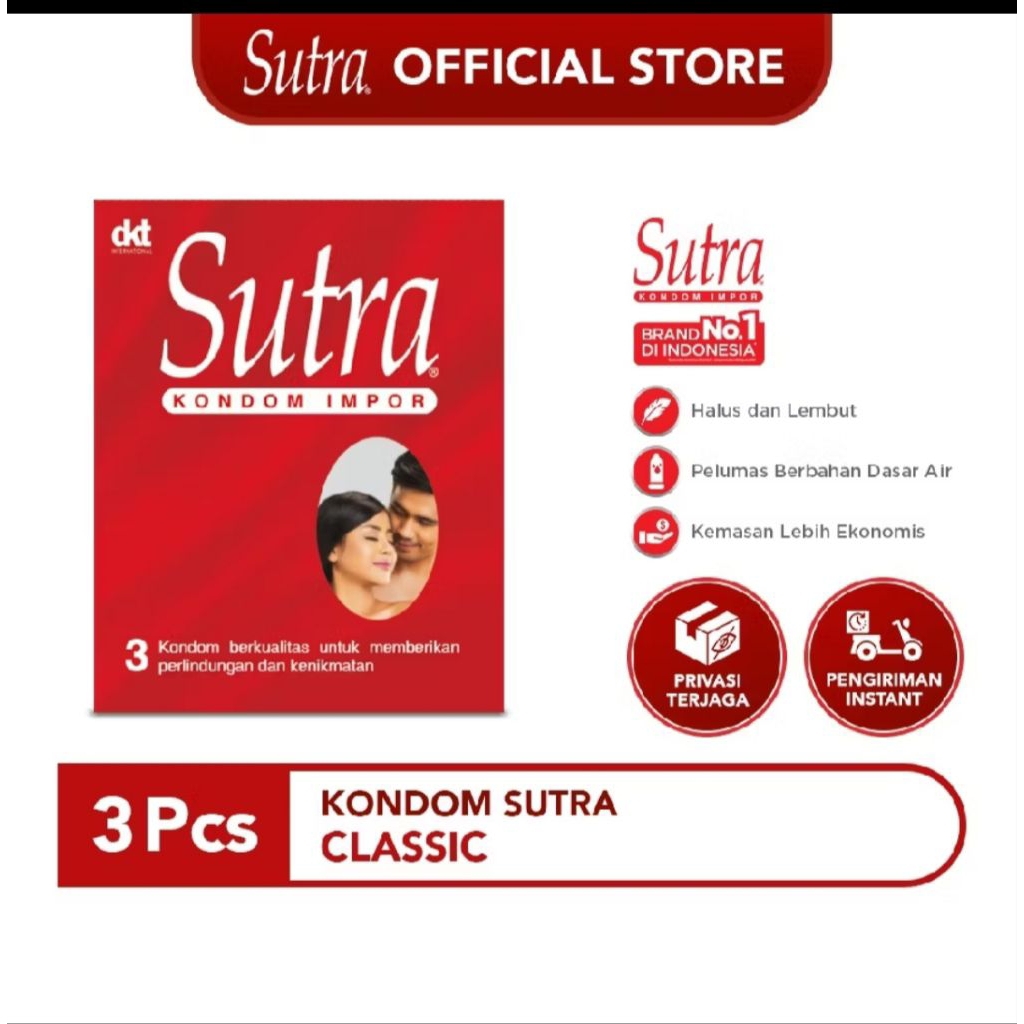 Kondom sutra Classic /kondom sutra merah 1box isi 3sachet