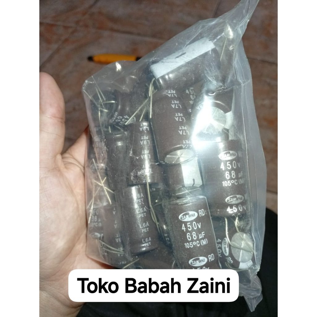 KAPASITOR ELKO ELCO 68UF 450V SAMWHA