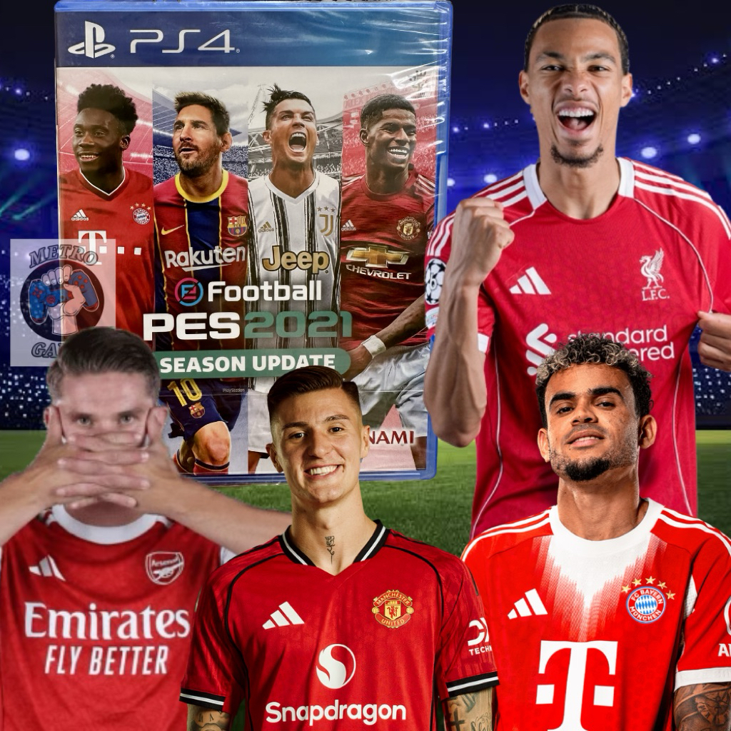 Pes 2021 PS4 Kaset Pro Evolution Soccer Efootball 2021 Bisa Update Terbaru Playstation PS 4 5 CD BD 