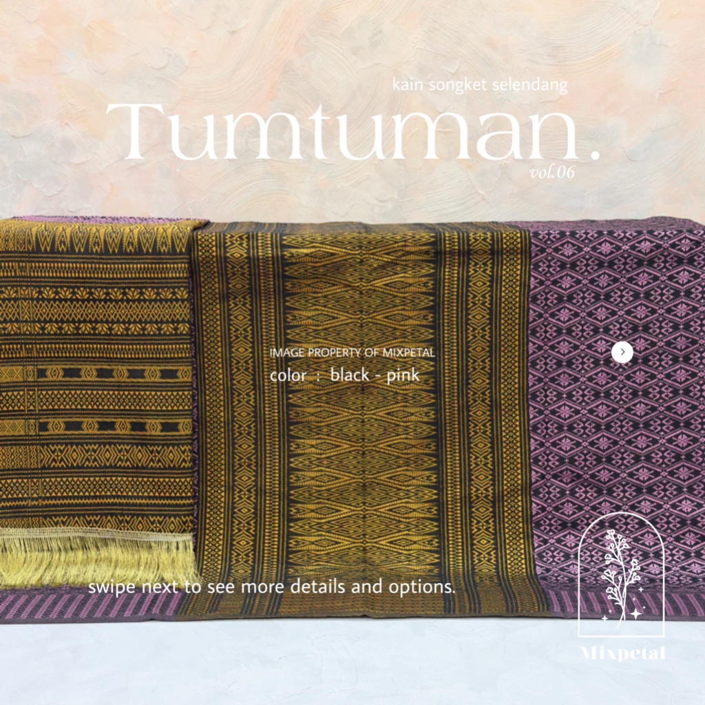 KAIN SONGKET SELENDANG TUMTUMAN