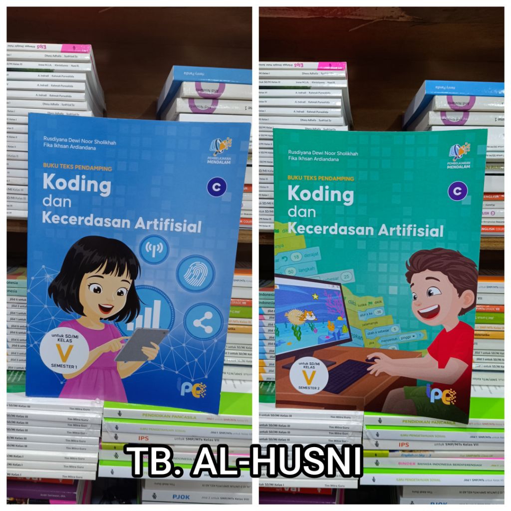 Buku Original Koding dan Kecerdasan Artifisial SD/MI kelas 5 Semester 1 dan Semester 2  Intan Pariwa