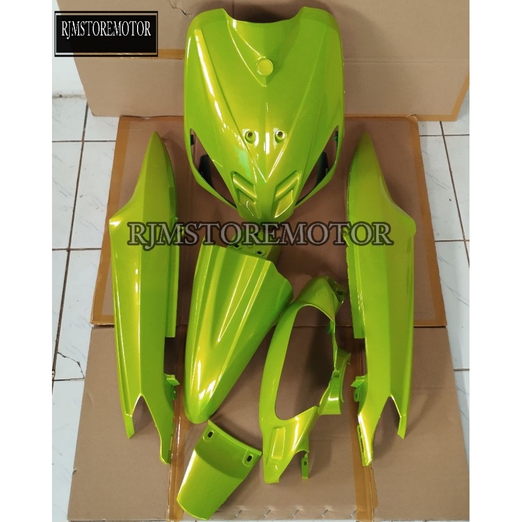cover full body halus yamaha mio sporty hijau stabilo lembayung gold