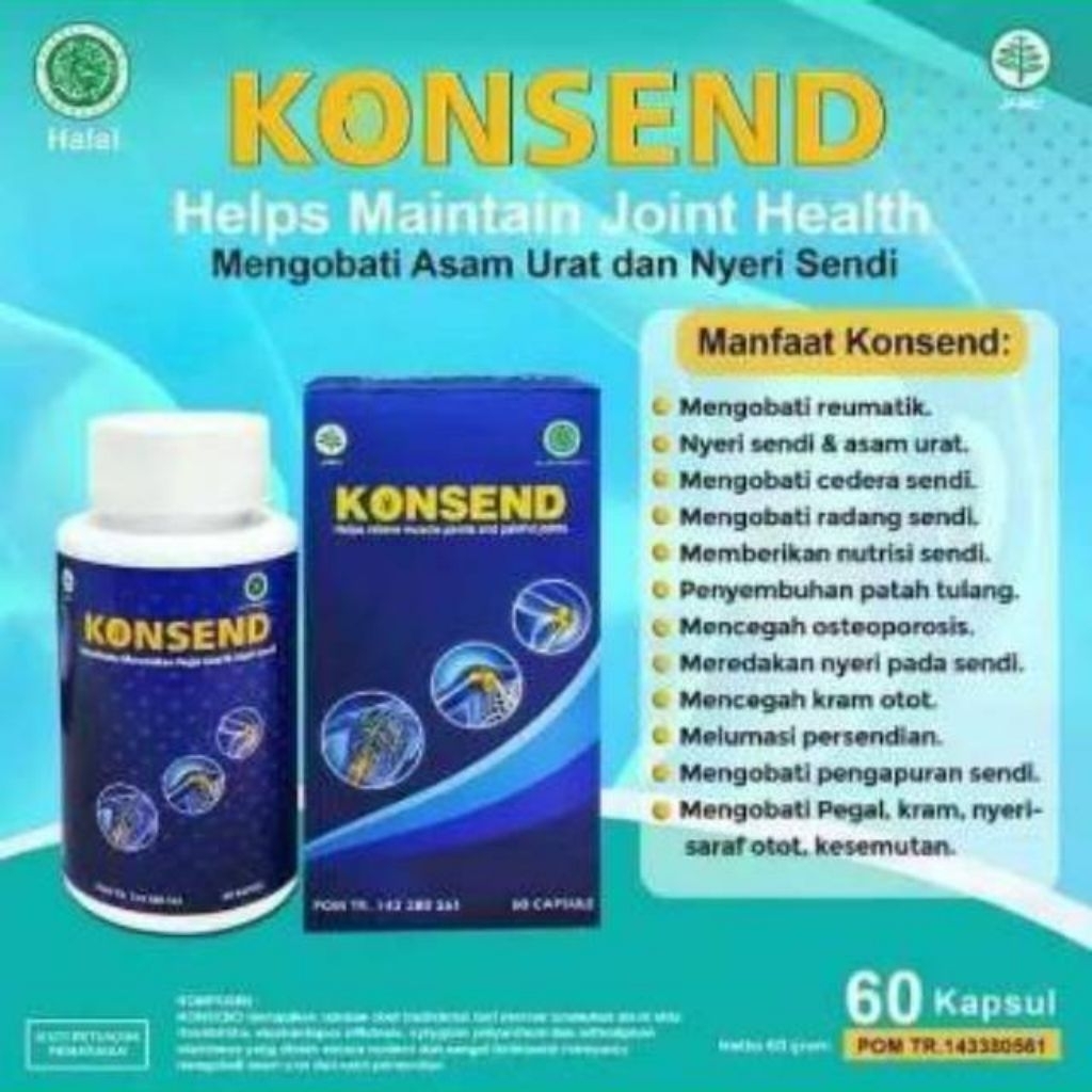 KONSEND Konsend Obat Herbal Asam Urat Atasi Persendian Asli Original