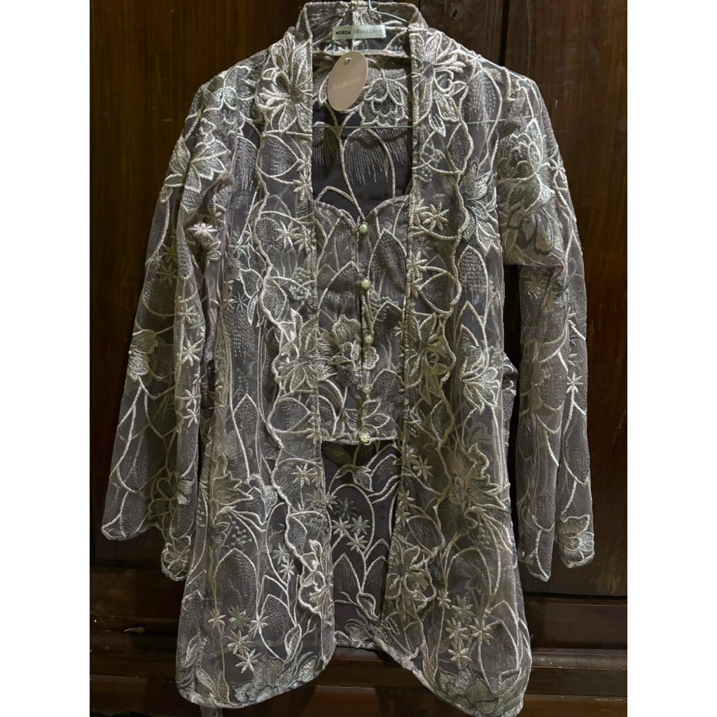 kebaya kutubaru soft pink